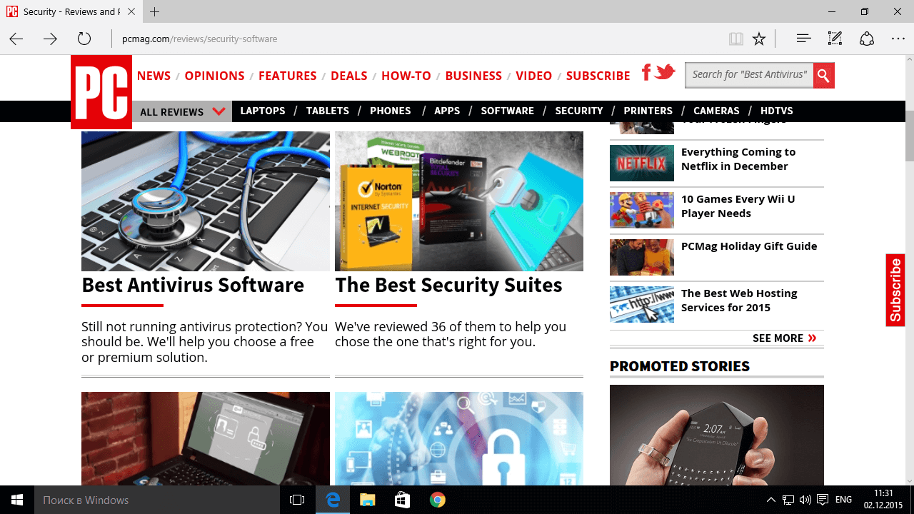 ������ ���������� 2015 ���� �� ������ PCMag