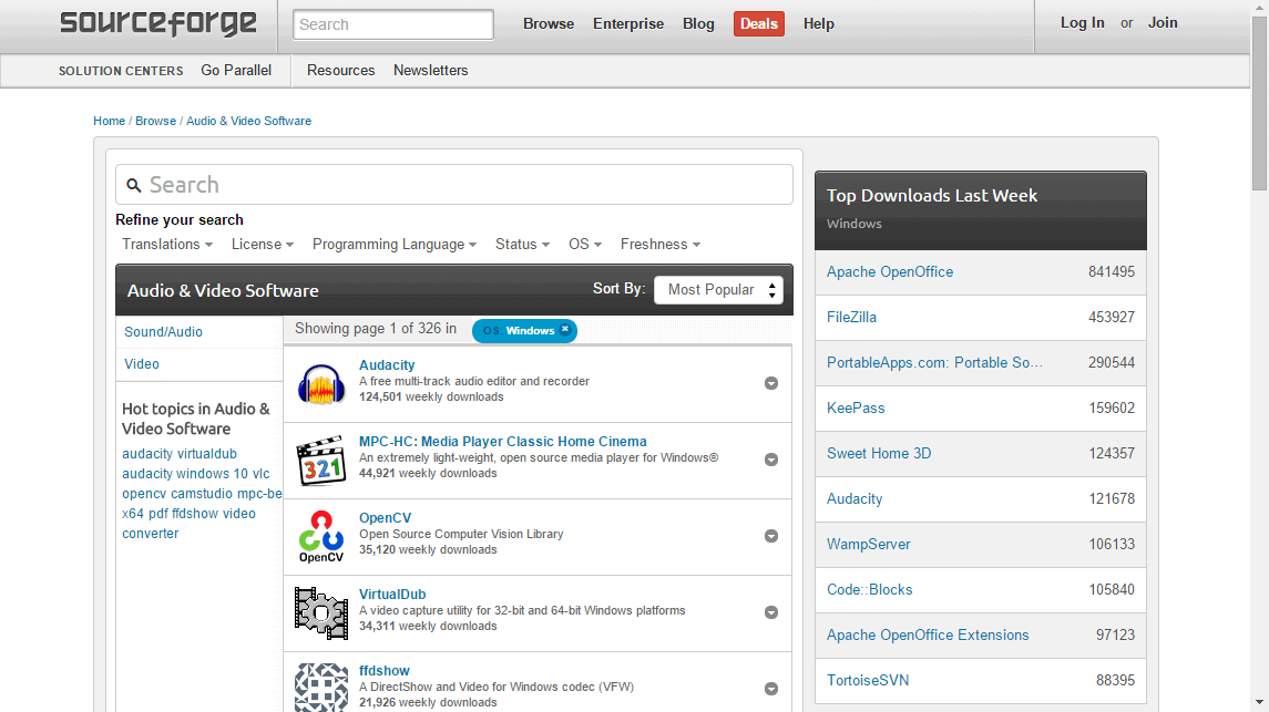 Sourceforge ���������� �������������� ��������� �� � �������������