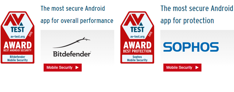 AV-TEST AWARD: ������ ���������� ��� Android 2015