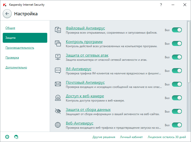 ����� Kaspersky Internet Security (2016): ���������
