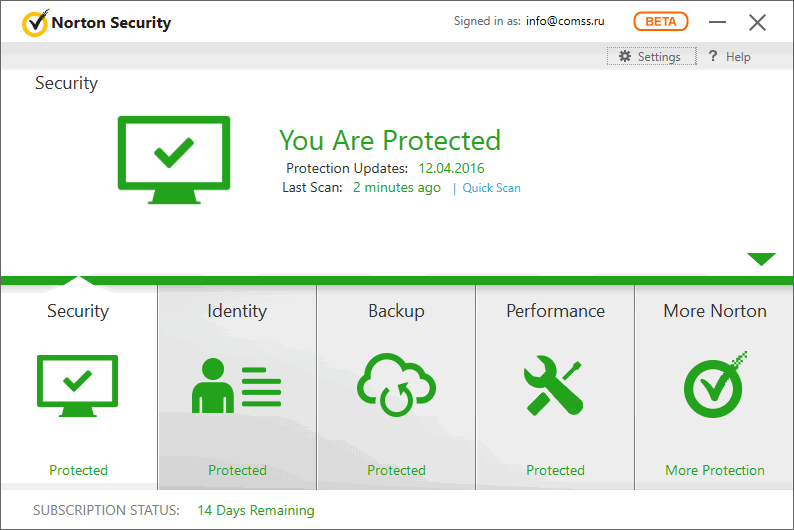 Norton Security 22.7 Beta �������� ��� ������������
