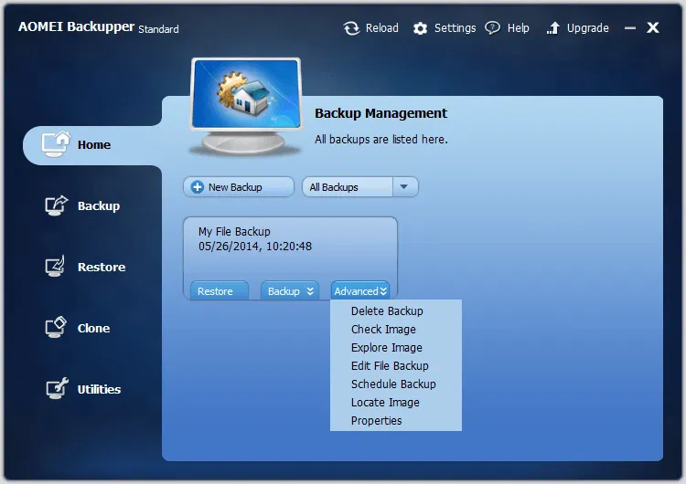 ����� AOMEI Backupper Standard: �������