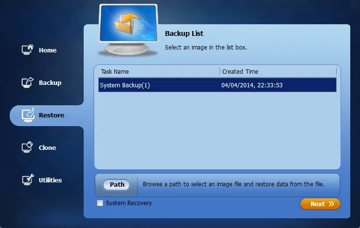 ����� AOMEI Backupper Standard: Intelligent Sector