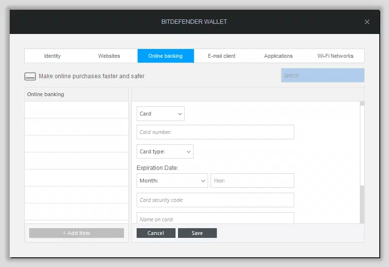 ����� Bitdefender Antivirus Plus 2015: Bitdefender Wallet