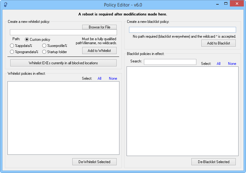 �������� ������ Policy Editor