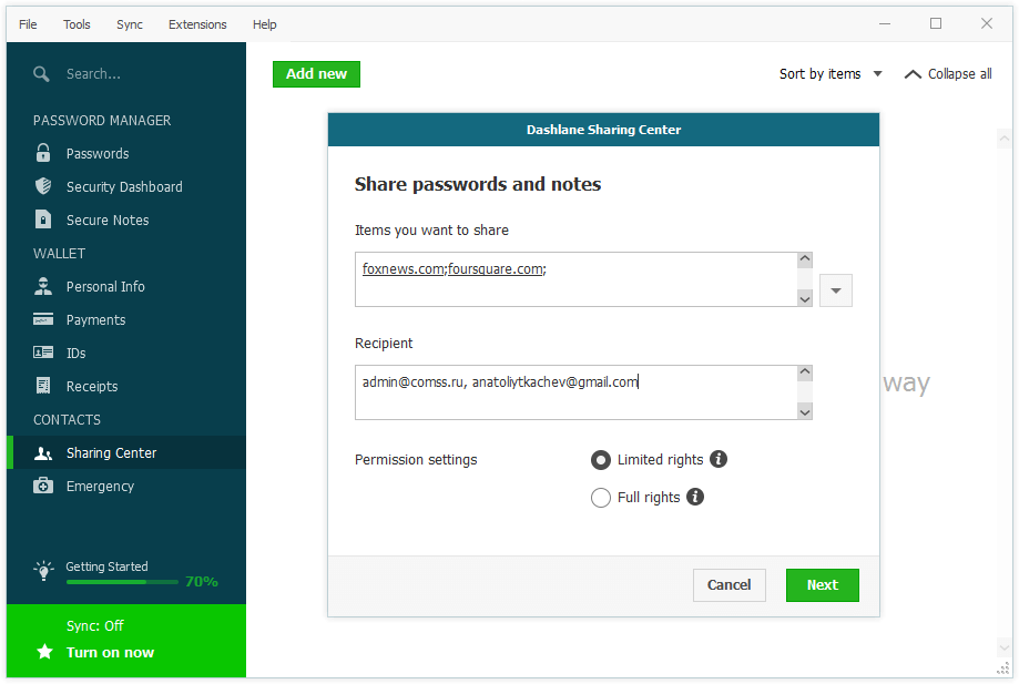 ����� Dashlane 4: ���������� �����