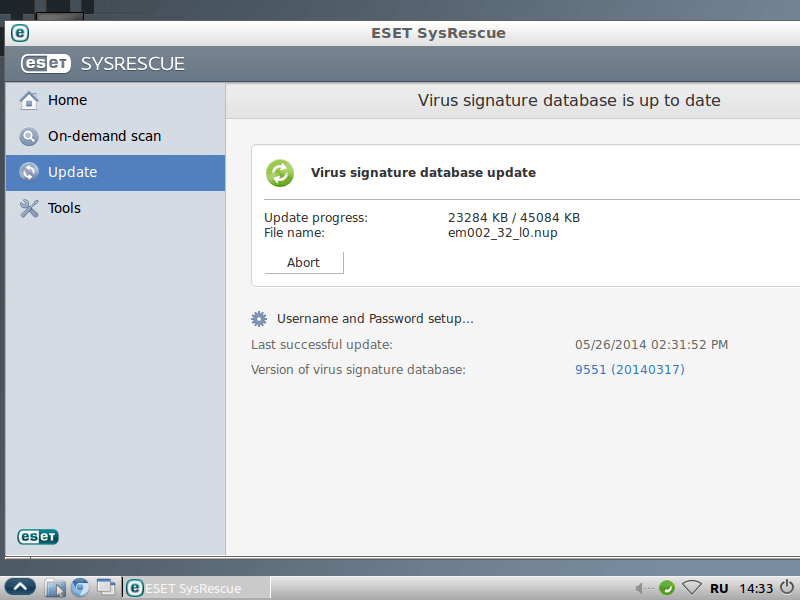 ESET SysRescue
