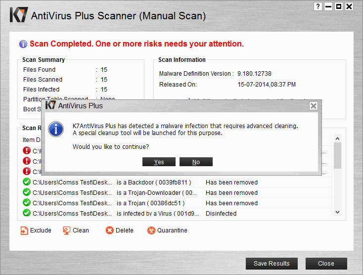 ����� K7 AntiVirus Plus 14: ���������� ������������ ��