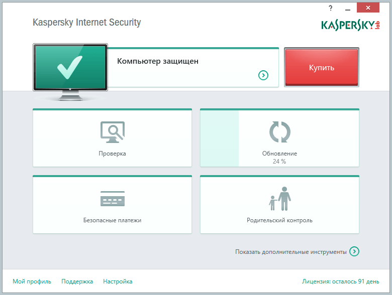 ��������� Kaspersky Internet Security 2015