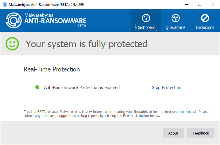��������� Malwarebytes Anti-Ransomware Beta