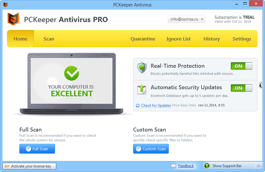 ����� Kromtech PCKeeper Antivirus: ������ ����������