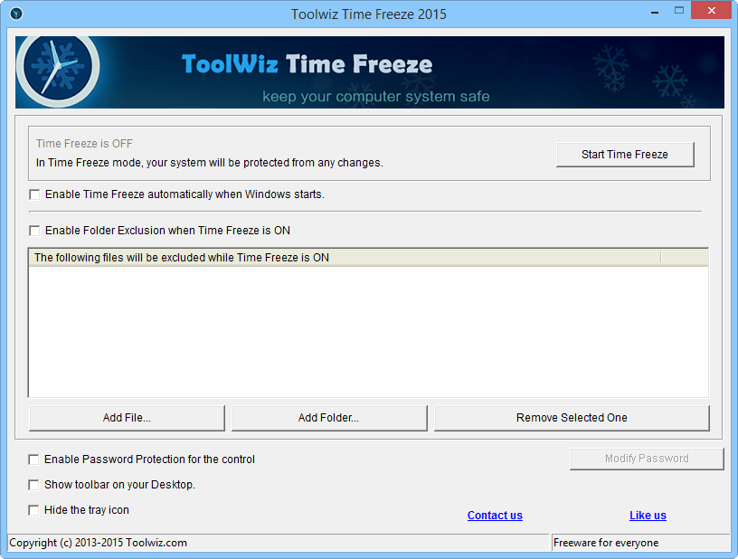 ����� Toolwiz Time Freeze: �����, ��� �������������� �������