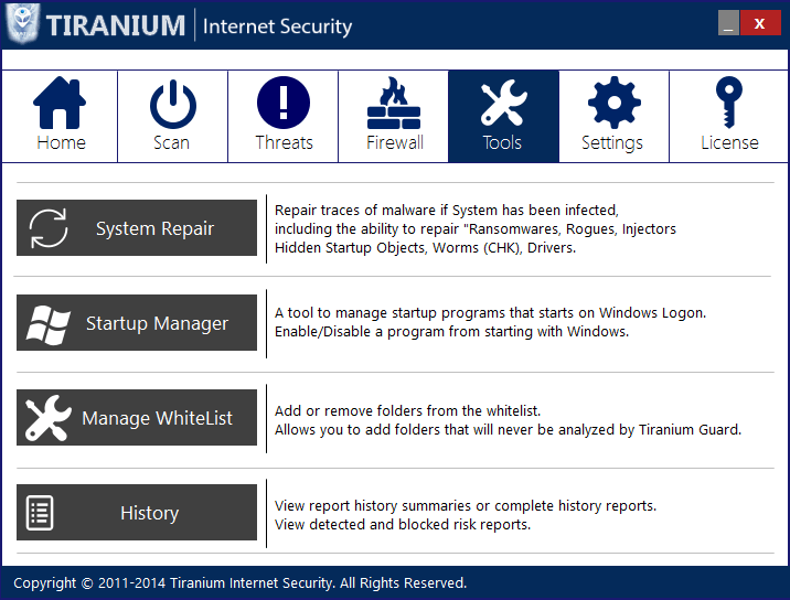 ����� Tiranium Internet Security - Premium 2014: �������������� �������