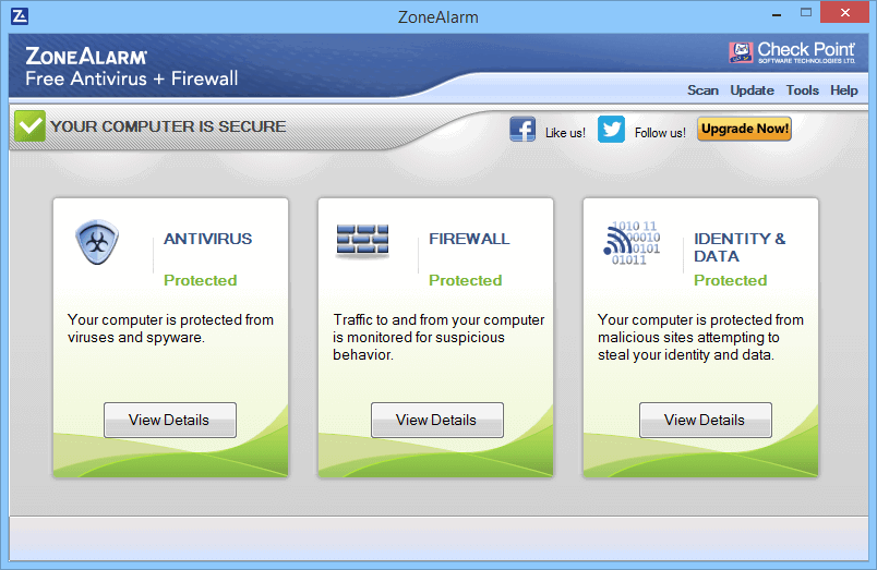 ��������� ZoneAlarm ��� Windows 10
