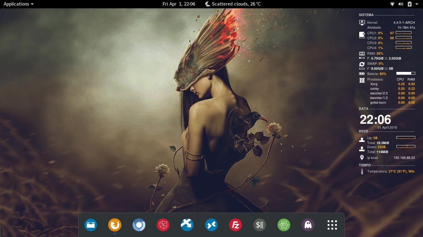 Arch Linux 2016.04.01 �������� ��� �������� � ������� ���� 4.4.5 LTS