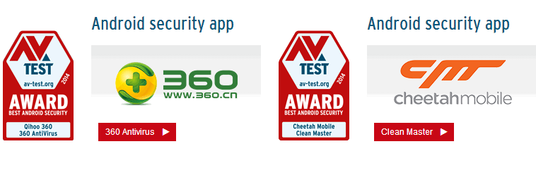AV-TEST AWARD: ������ ��������� ��� Android 2014