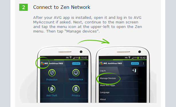 ����� AVG Zen: ���������� ���������