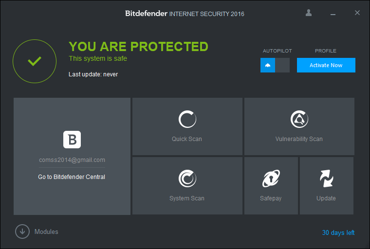 ����� Bitdefender Internet Security 2016: ������� ����