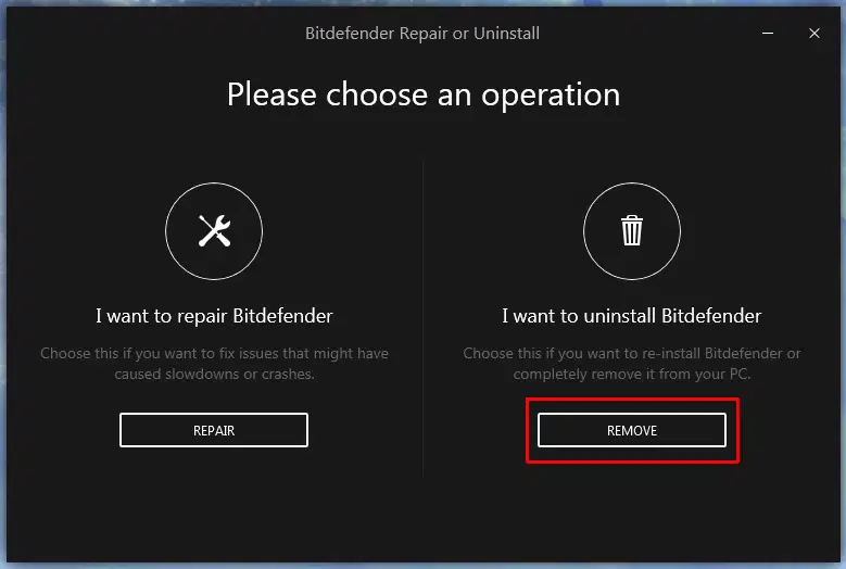 �������� ���������� Bitdefender ����� ������ ����������