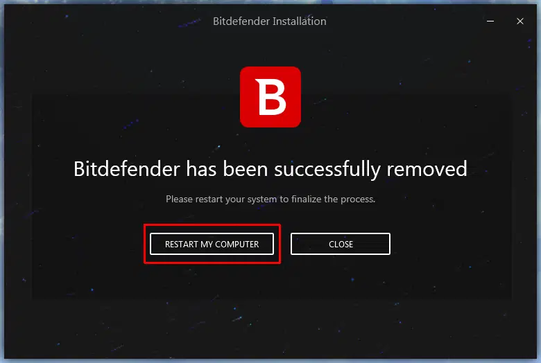 �������� ���������� Bitdefender ����� ������ ����������