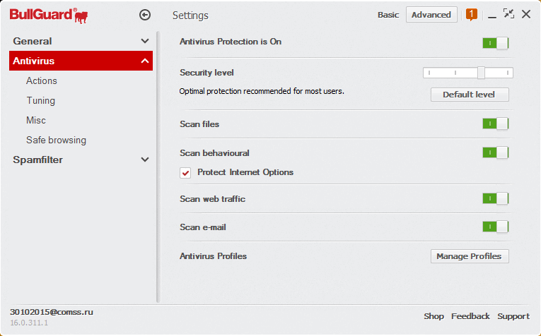 ����� BullGuard Antivirus (2016): ���������