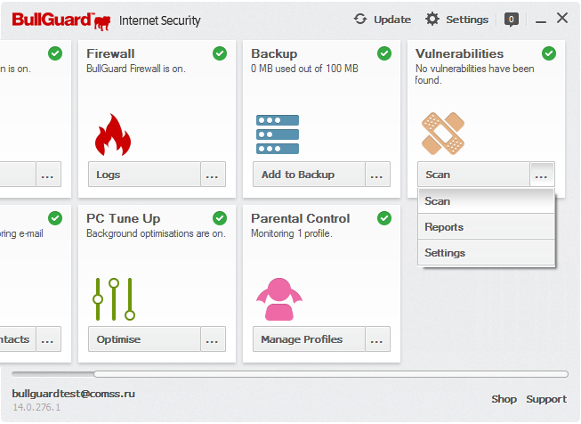 ����� BullGuard Internet Security (2014): ������ �����������