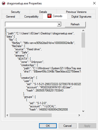 ����������� ���������� Comodo � ��������� �����