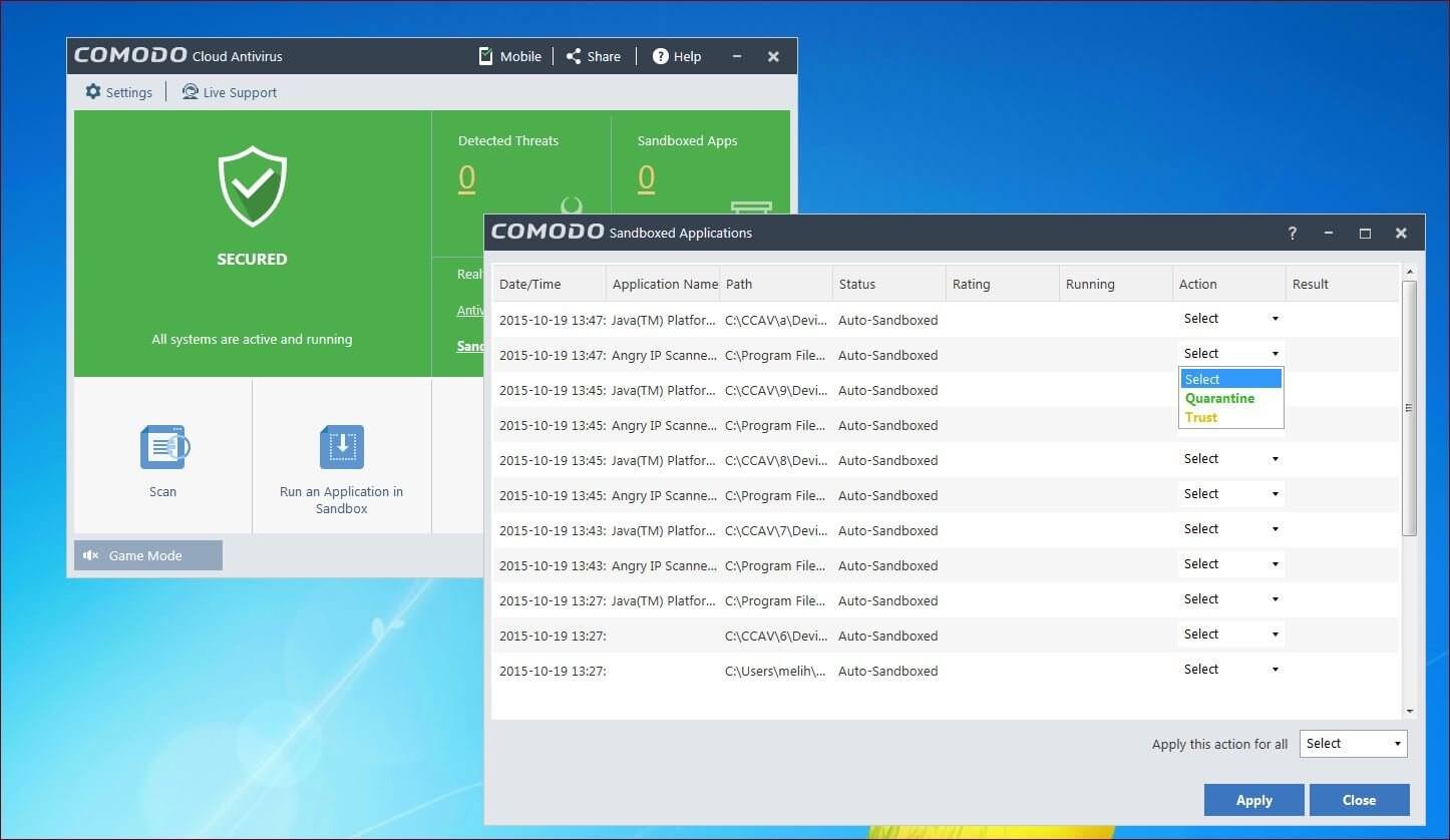 Comodo Cloud Antivirus: ����� ���������� �������
