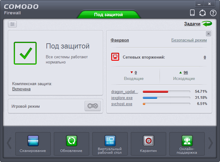 ����� Comodo Firewall 7: ������ ����������
