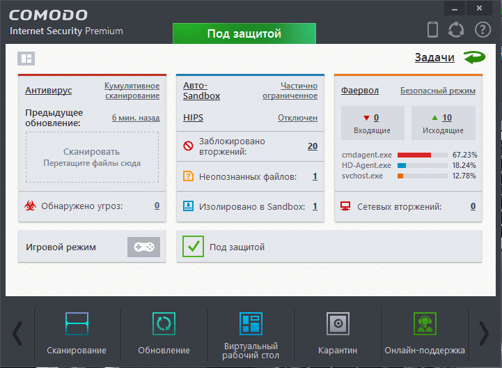 ��� ����� HIPS: ����������� ��������� Comodo Internet Security � HIPS