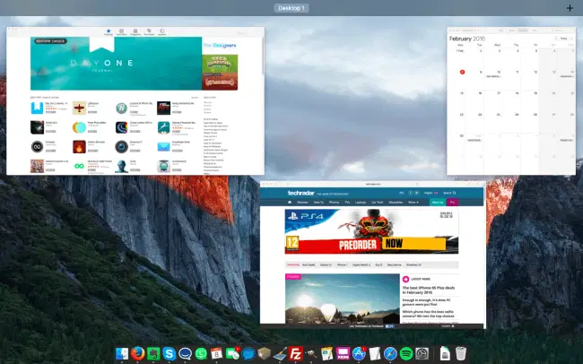 ����� Mac OS X 10.11 El Capitan: ����� Split View � ��������� Mission Control