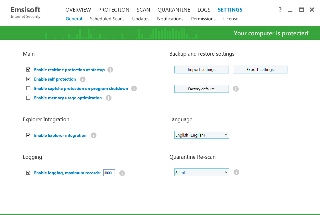 Emsisoft Internet Security 9.0: ����� ���������