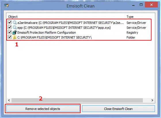 �������� ���������� Emsisoft �������� Emsisoft Clean