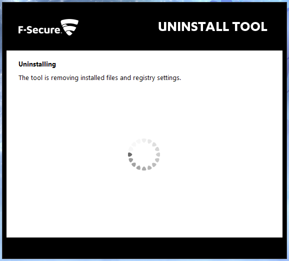 �������� ���������� F-Secure �������� F-Secure Uninstallation Tool