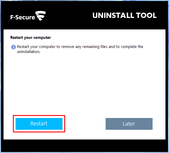 �������� ���������� F-Secure �������� F-Secure Uninstallation Tool