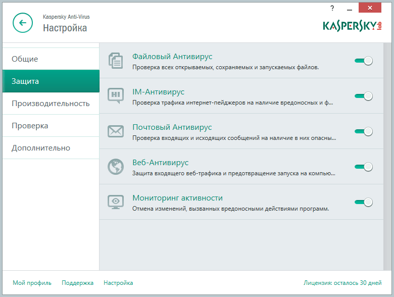 ����� Kaspersky Anti-Virus 2015: �������������� ������