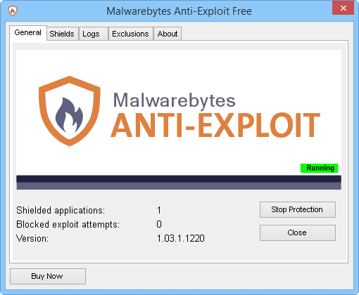 ����� Malwarebytes Anti-Exploit Free: ������ ����������