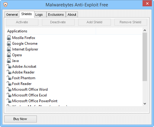 ����� Malwarebytes Anti-Exploit Free: ������ ���������