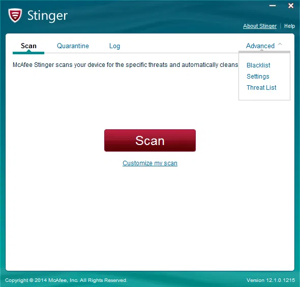 ����� McAfee Labs Stinger: ���������