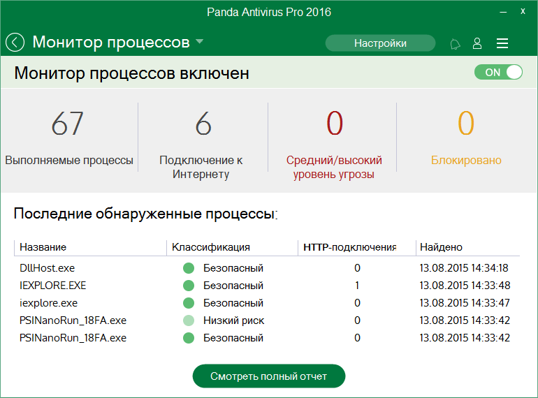 ����� Panda Antivirus Pro 2016: ����������� ��������