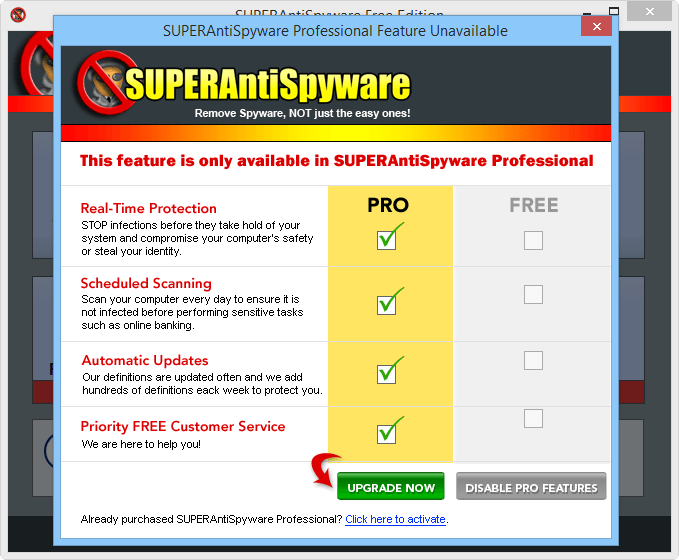 ����� SUPERAntiSpyware 6: ������� �������� ������ � Pro-������