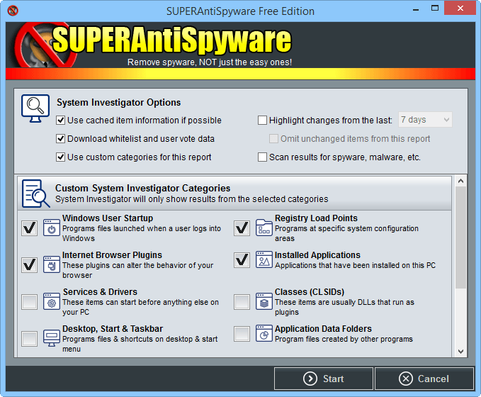 ����� SUPERAntiSpyware 6: ����� ���������� System Investigator
