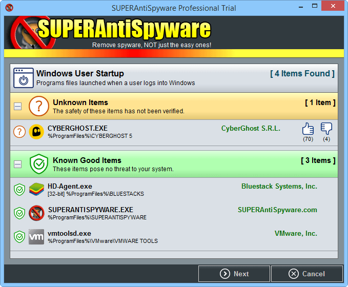 ����� SuperAntiSpyware Professional 6.0: ���������� System Investigator
