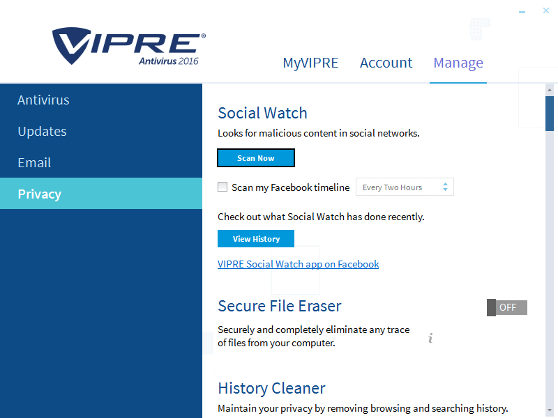 ����� � ������������ ThreatTrack Vipre Antivirus 2016: �������������� �������