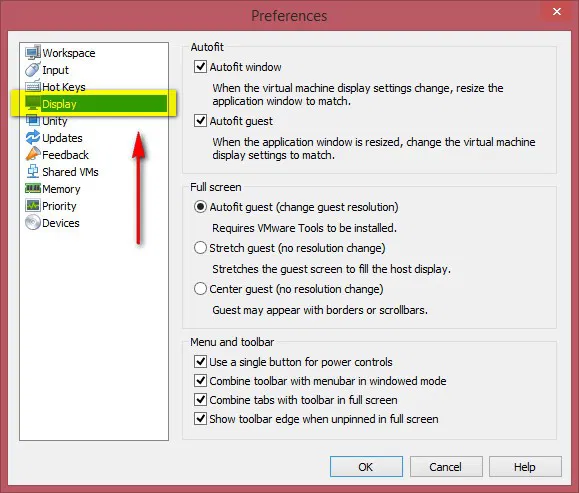 ���.10 ���� ��������� ���������� ����������� �������� VMware Workstation