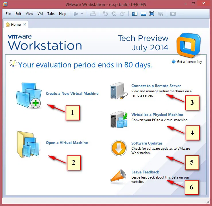 ���.3 �������� ���� VMware Workstation, ������� Home