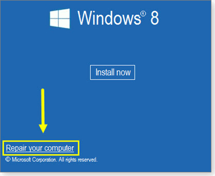 ����� ���������� �������������� ��� Windows: ����� Repair your computer