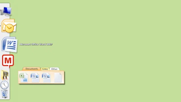 ������� ������ ������ ����� � ������� ObjectDock