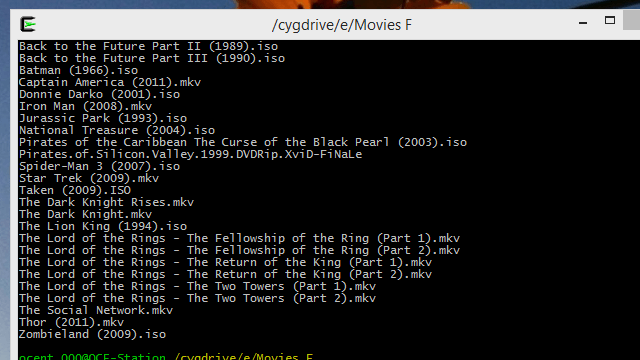 �������� UNIX-�������� ��������� ������ � Cygwin
