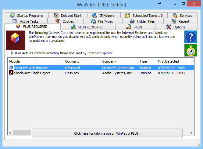 WinPatrol: �������� ActiveX